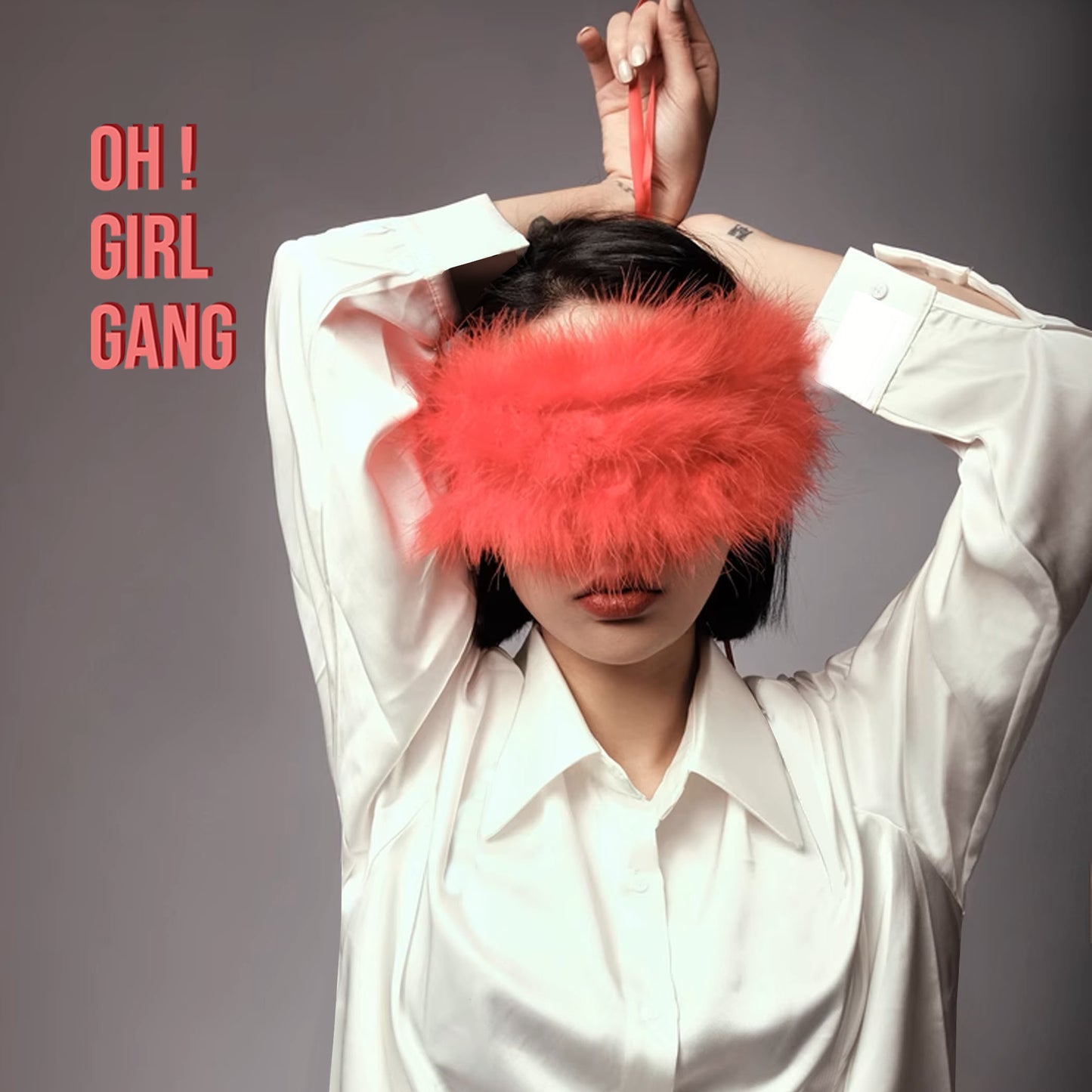 Red Feather Half-Face Eye Mask