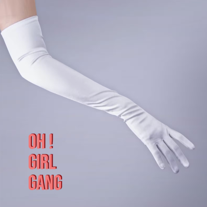 1920 Classic Opera Gloves, Silk Satin Bridal gloves (58cm)