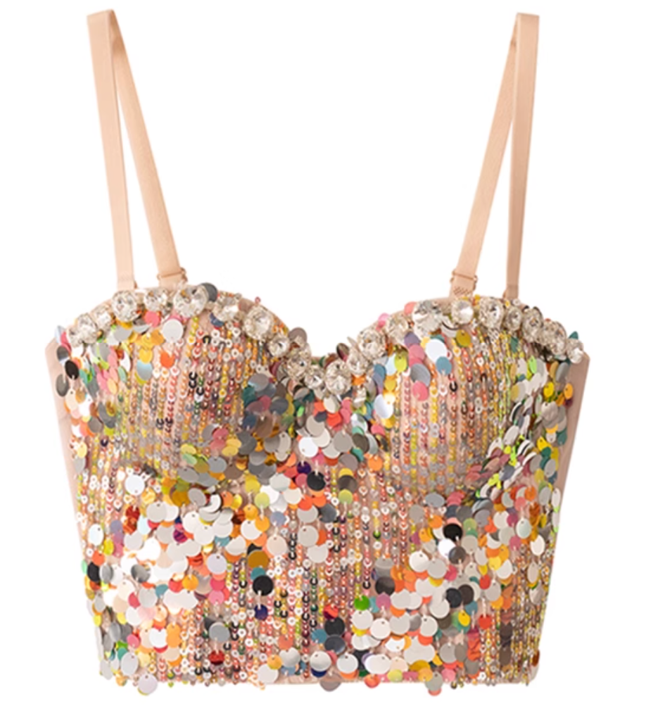Sequin Crop Top Corset | Bling Bustier |