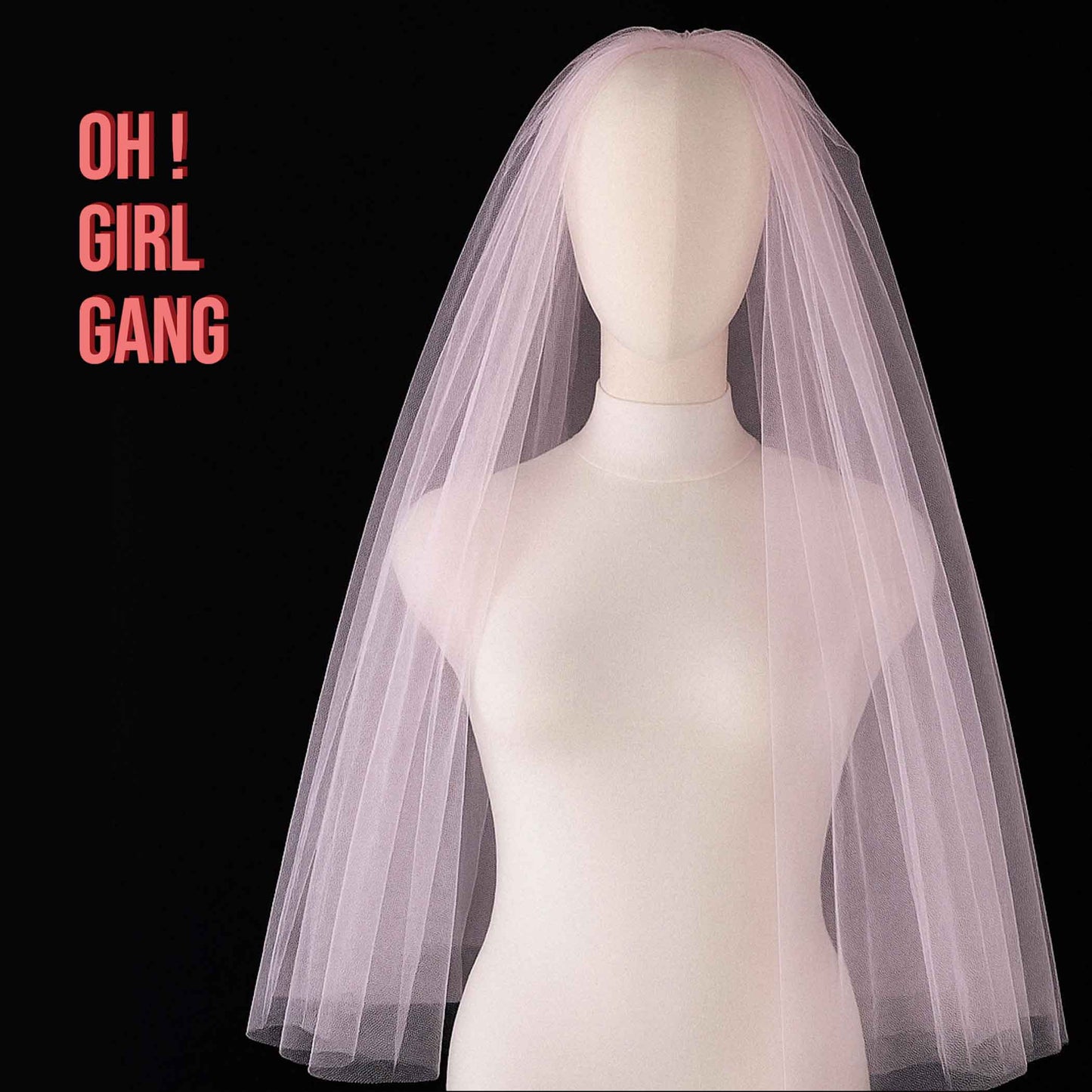 Lilac Fingertips Bridal Veil - Light Pink, Magenta Pink & More