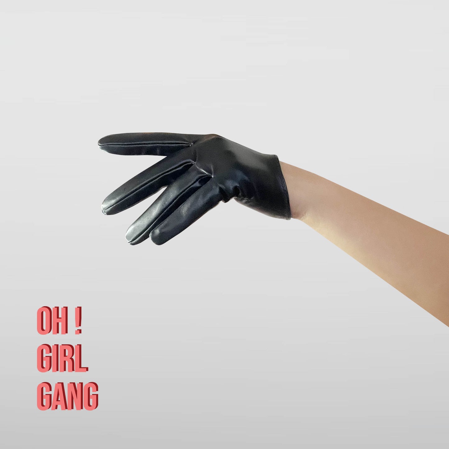 Ultrashort GENUINE LEATHER Half Palm Gloves: Blue