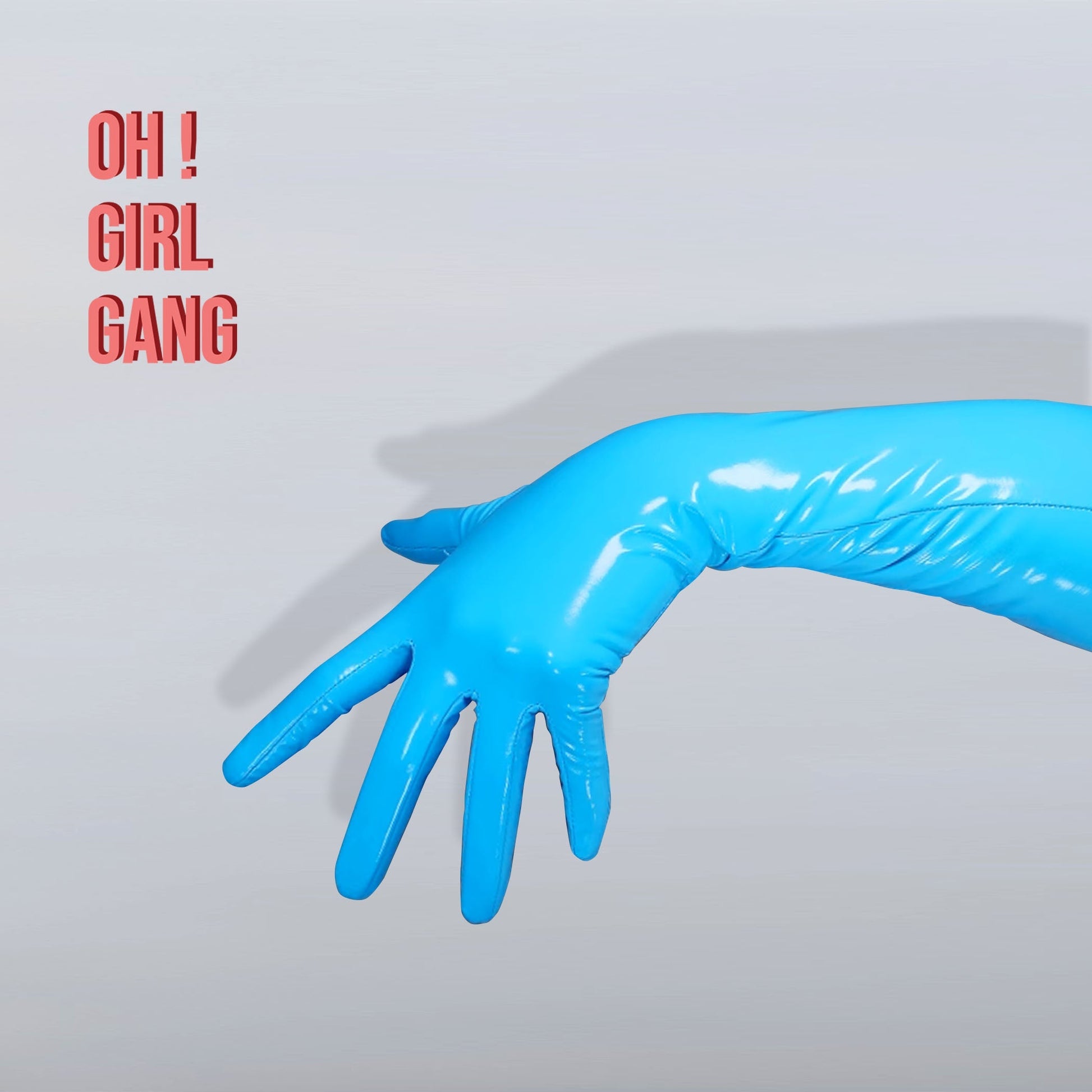 Shiny/Matt Latex Long Gloves, Silver Yellow 70cm Long Ultra Thin High Elastic Touch Screen Latex PU Gloves Drag Stage Festival Gloves