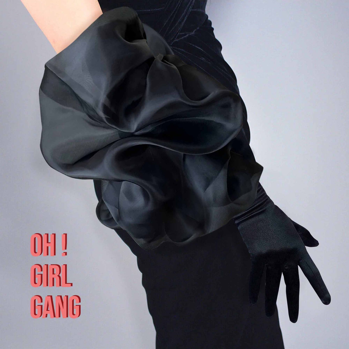 Black Organza Bubble Puff Gloves, Bridal Puff Satin Gloves in White, Evening gown, Festival Party Statement Gloves, Dramatic Stage glovesBlack Organza Bubble Puff Gloves, Bridal Puff Satin Gloves in White, Evening gown, Festival Party Statement Gloves, Dramatic Stage gloves
