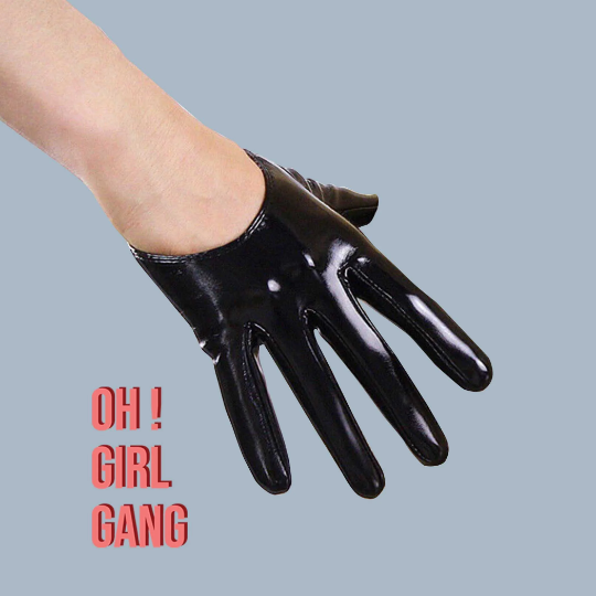 Ultrashort Patent Leather Half Palm Gloves 13cm Oh Girl Gang