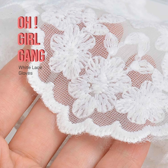 Black Lace Bridal Gloves (62cm)