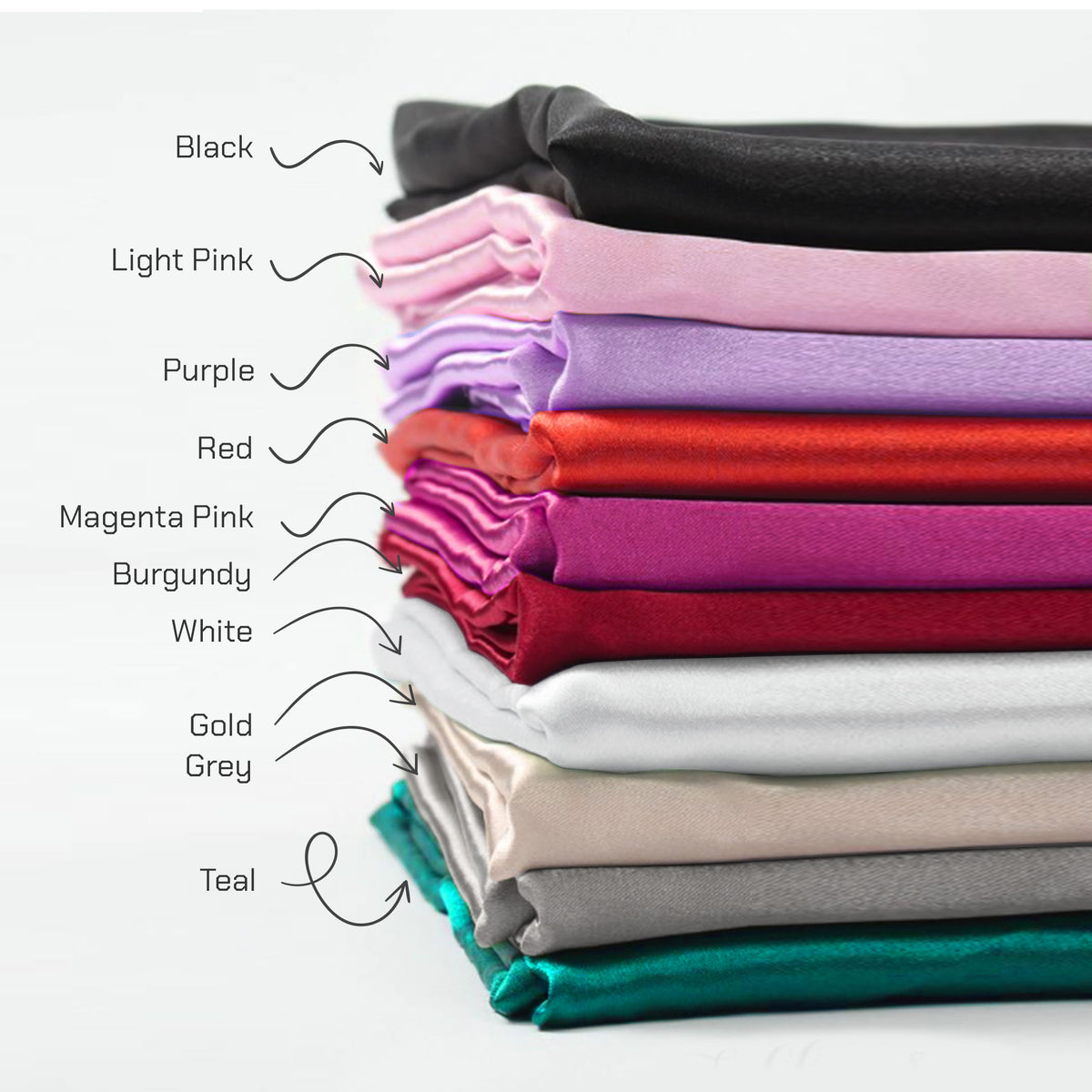 White Classic Long Silk Satin Opera Gloves (70cm) in 10 colors