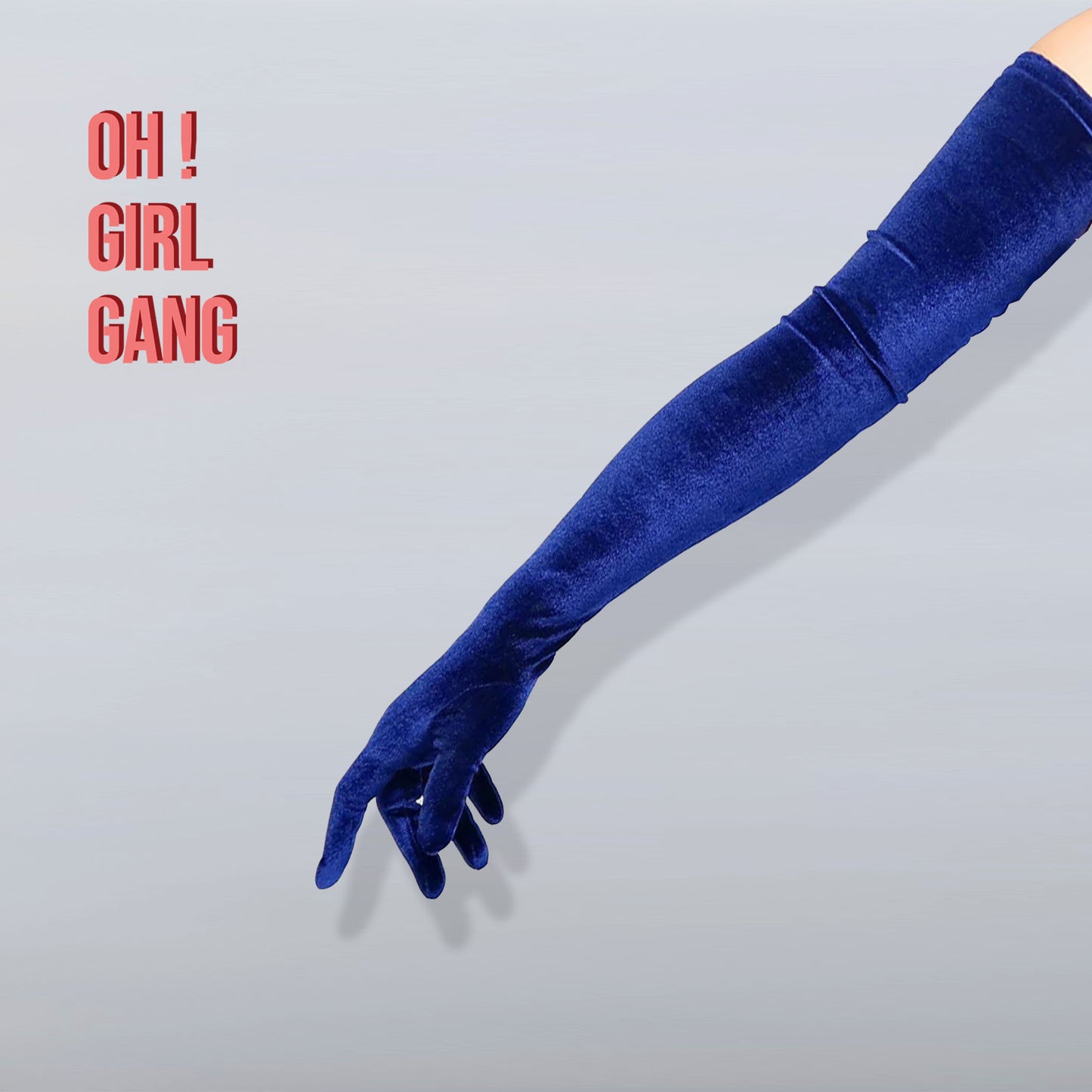Brown Opera velvet gloves ( 70cm )