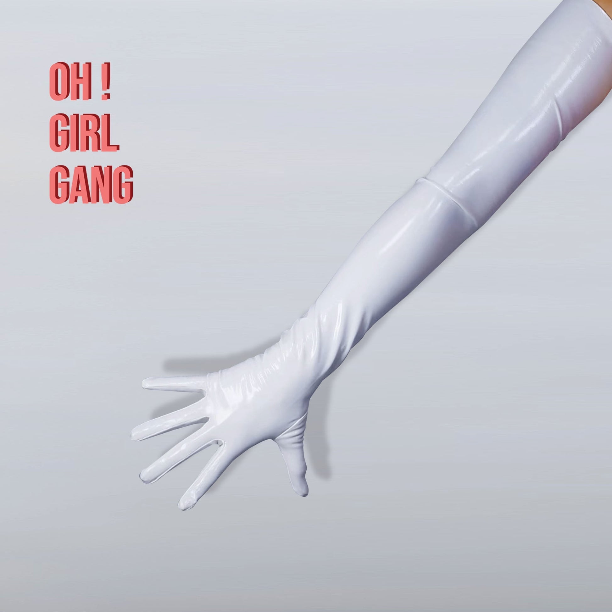 Shiny/Matt Latex Long Gloves, Silver Yellow 70cm Long Ultra Thin High Elastic Touch Screen Latex PU Gloves Drag Stage Festival Gloves