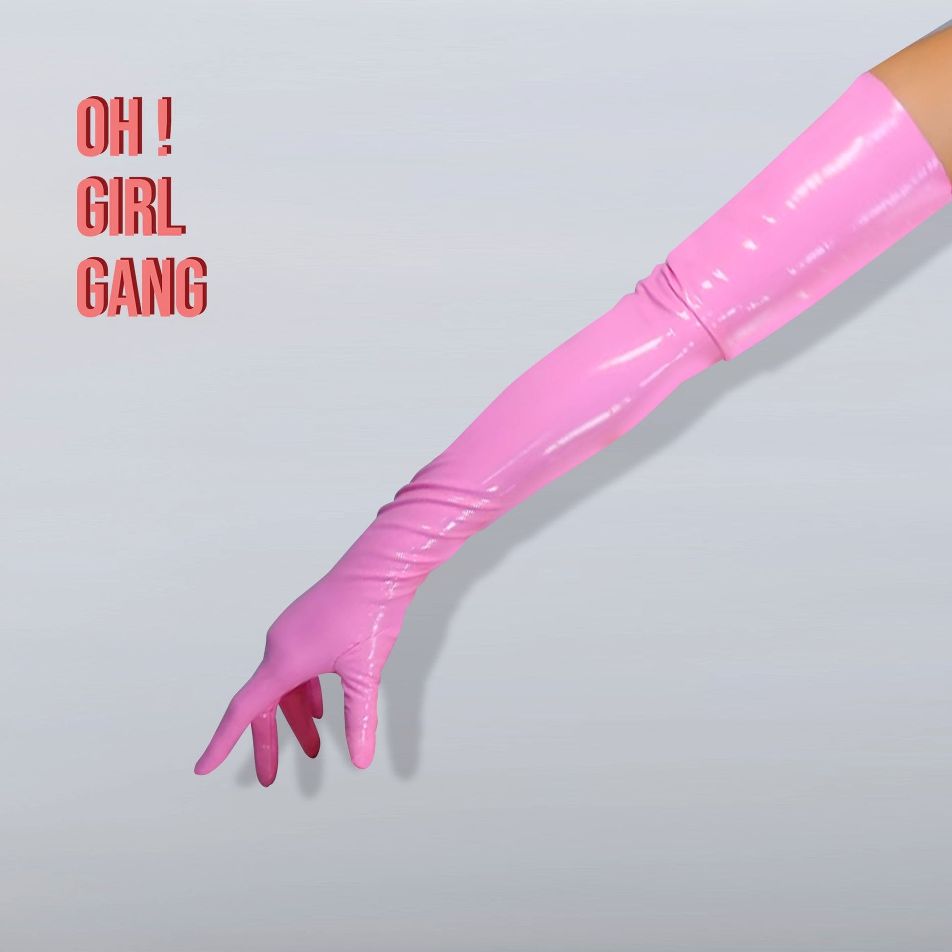 Shiny/Matt Latex Long Gloves, Silver Yellow 70cm Long Ultra Thin High Elastic Touch Screen Latex PU Gloves Drag Stage Festival Gloves