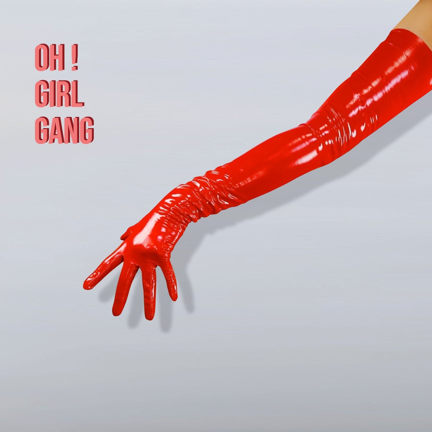 Shiny/Matt Latex Long Gloves, Silver Yellow 70cm Long Ultra Thin High Elastic Touch Screen Latex PU Gloves Drag Stage Festival Gloves