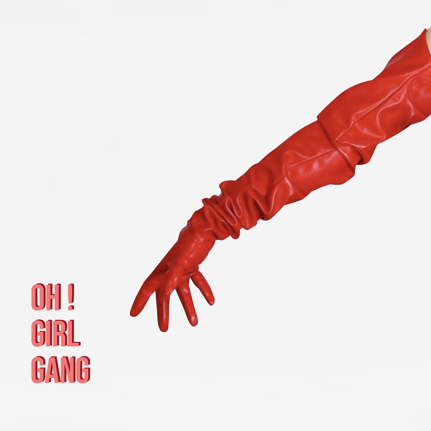 Matt Red Leather Opera Gloves (Oversized)