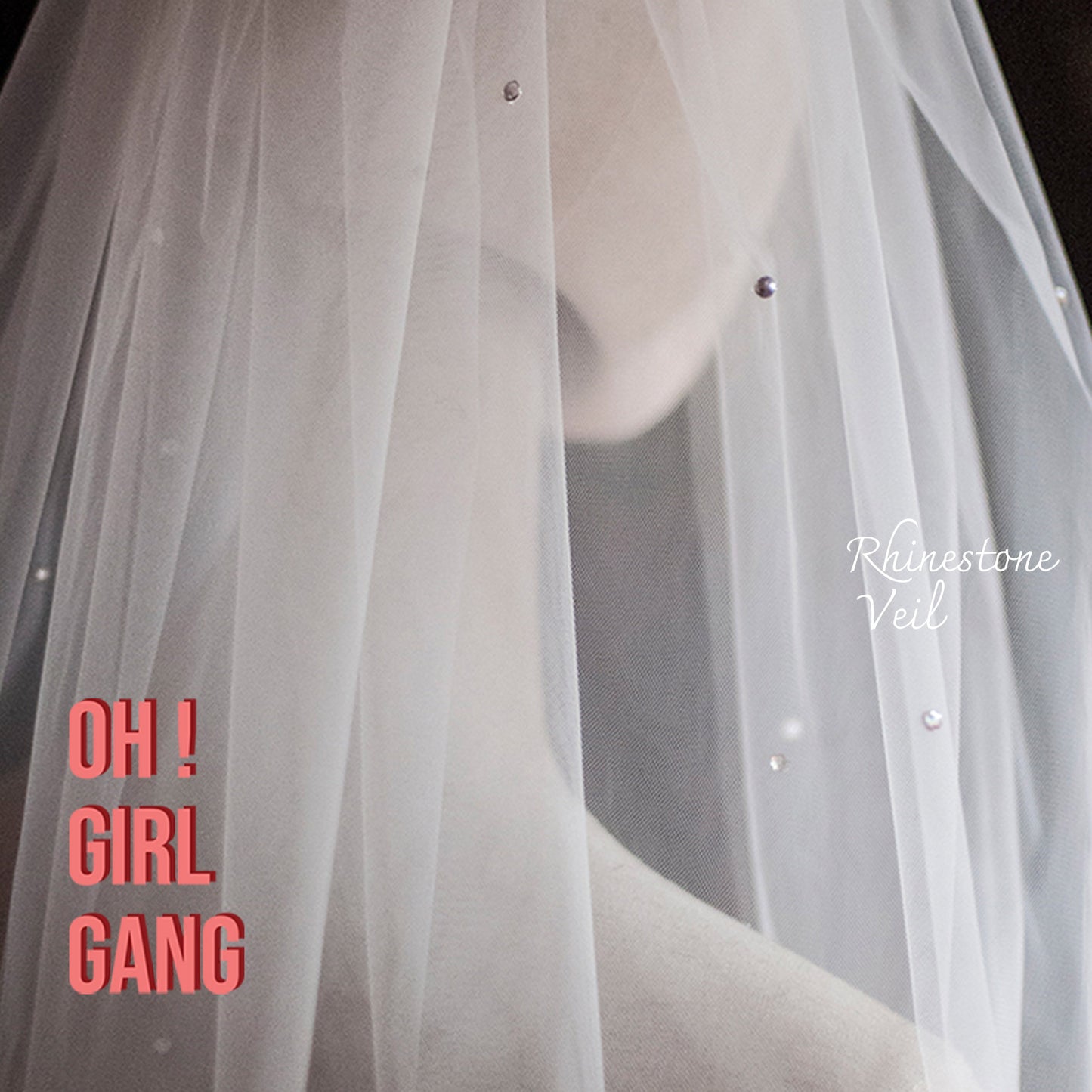 Rhinestone Sparkling Shiny Bridal Veil, Pearl Bridal Veil, Blusher Veil, Elbow Length Veil, Elegant Soft Veil with fine finish