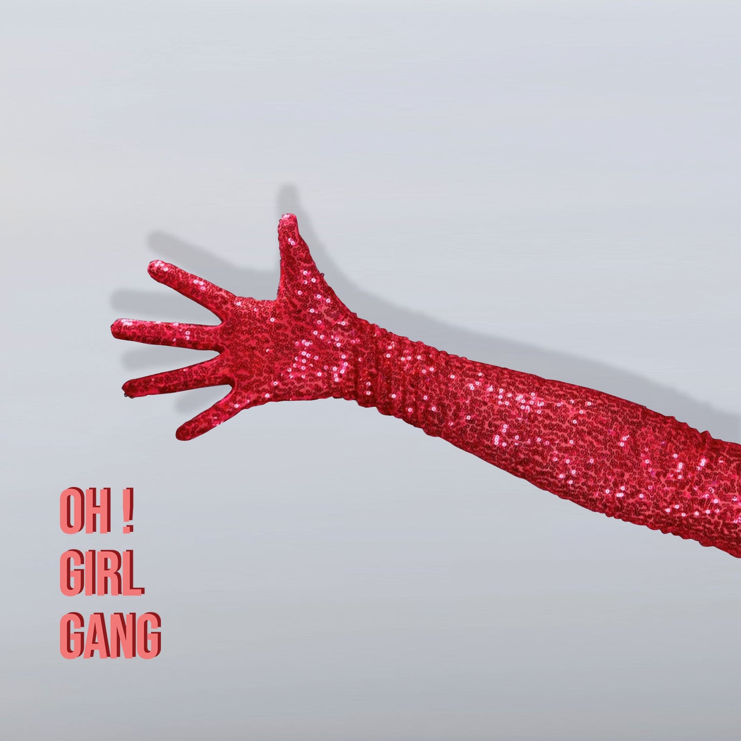Rose Pink Sequin Bling Bling Gloves, Sequin Shiny Opera gloves (70cm), Costume Party, Sparkly Evening gloves, Bridal gloves, Party gloves
