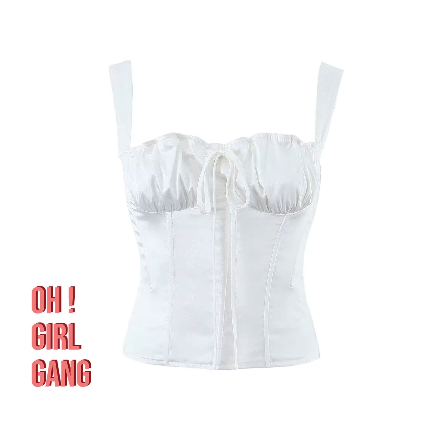 Ruched Satin Corset Top | Elegant Bustier Camisole | Party, Streetwear, or Festival Look