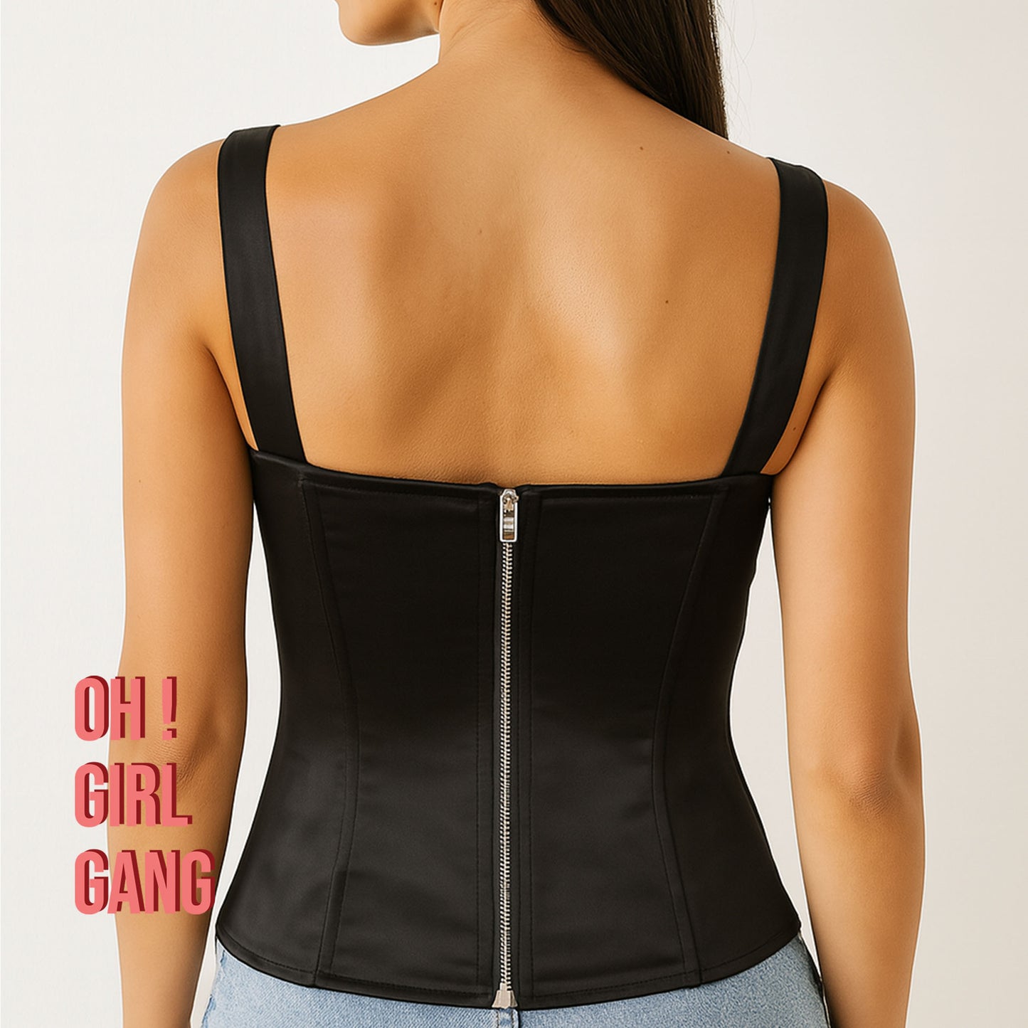 Ruched Satin Corset Top | Elegant Bustier Camisole | Party, Streetwear, or Festival Look