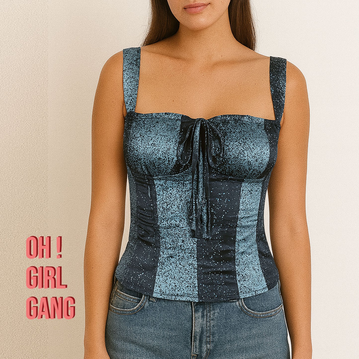 Ruched Satin Corset Top | Elegant Bustier Camisole | Party, Streetwear, or Festival Look