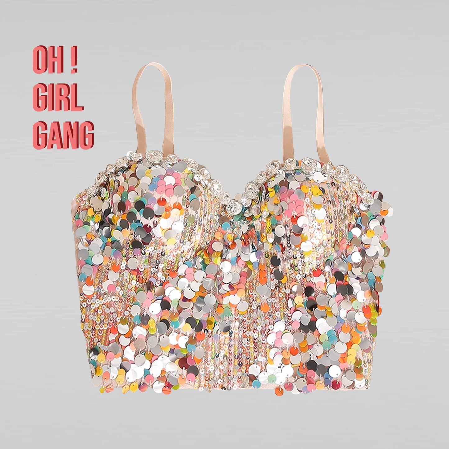 Sequin Crop Top Corset | Bling Bustier |