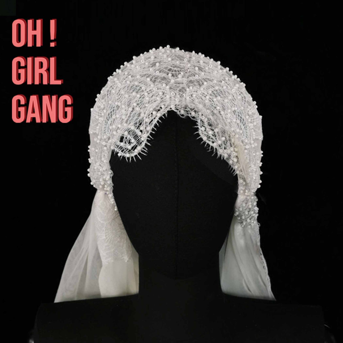 Vintage Lace Bridal Juliet Cap Veil, 1920's style Classic White Wedding Cathedral Veil