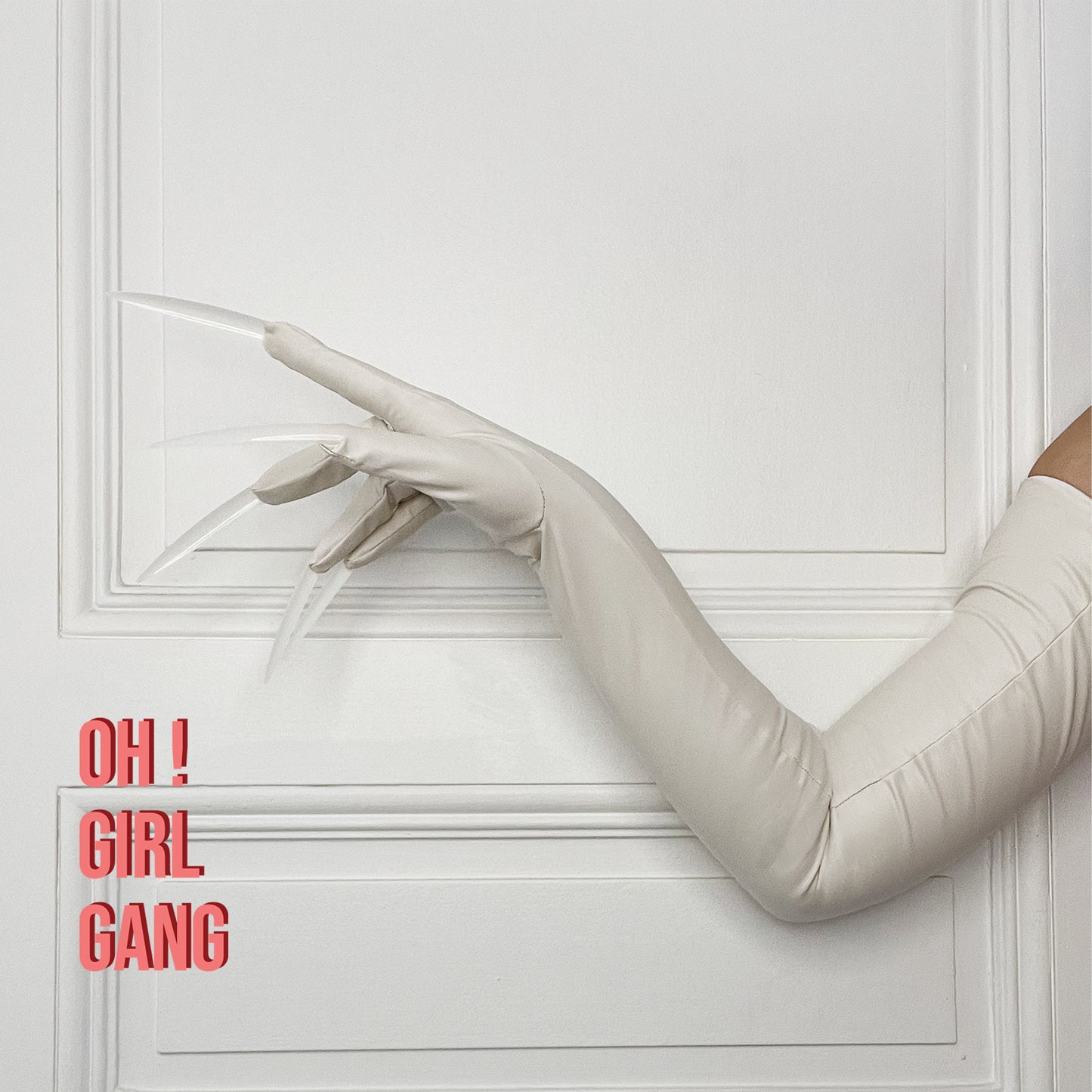 Red Nails Spandex Opera Gloves