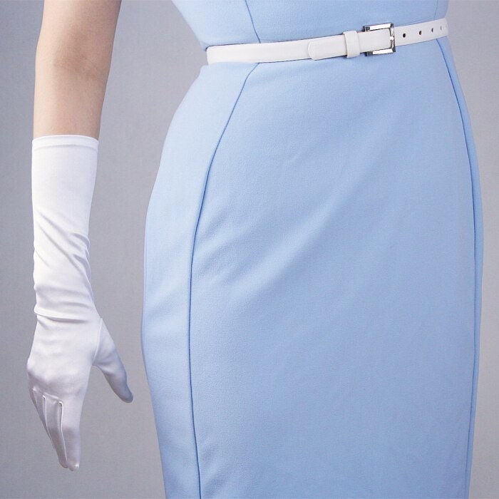 Premium quality. 1920's classic style opera gloves are made of smooth & stretchy satin fabric. Bridal gloves, evening gown gloves, party gloves. Oh Girl Gang Gloves