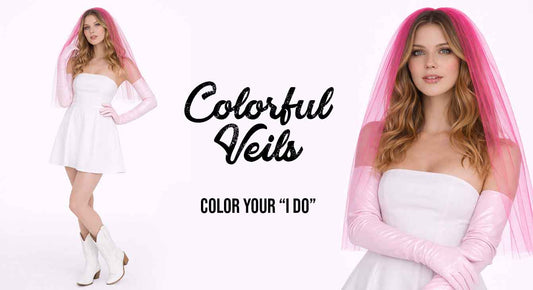 Colorful veils model bride Color Your “I Do”