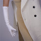 Elegant White Opera Gloves, Elbow length Patent Leather Evening Gown Gloves.Party costume, Tea Party gloves, Cyber Futuristic fashion gloves. Oh Girl Gang Gloves