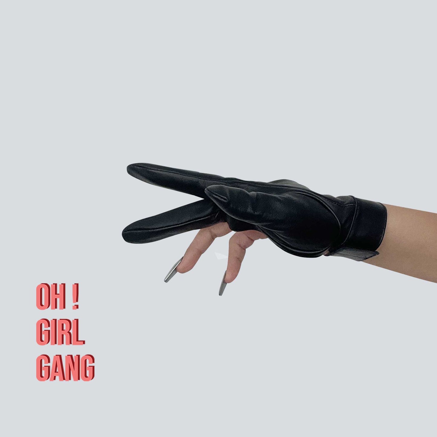 Black Genuine Leather 3-Finger Design – Short Billiard & Snooker Glove Style for Stage / Performance (Female / Male Size)