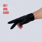 Black Genuine Leather 3-Finger Design – Short Billiard & Snooker Glove Style for Stage / Performance (Female / Male Size)