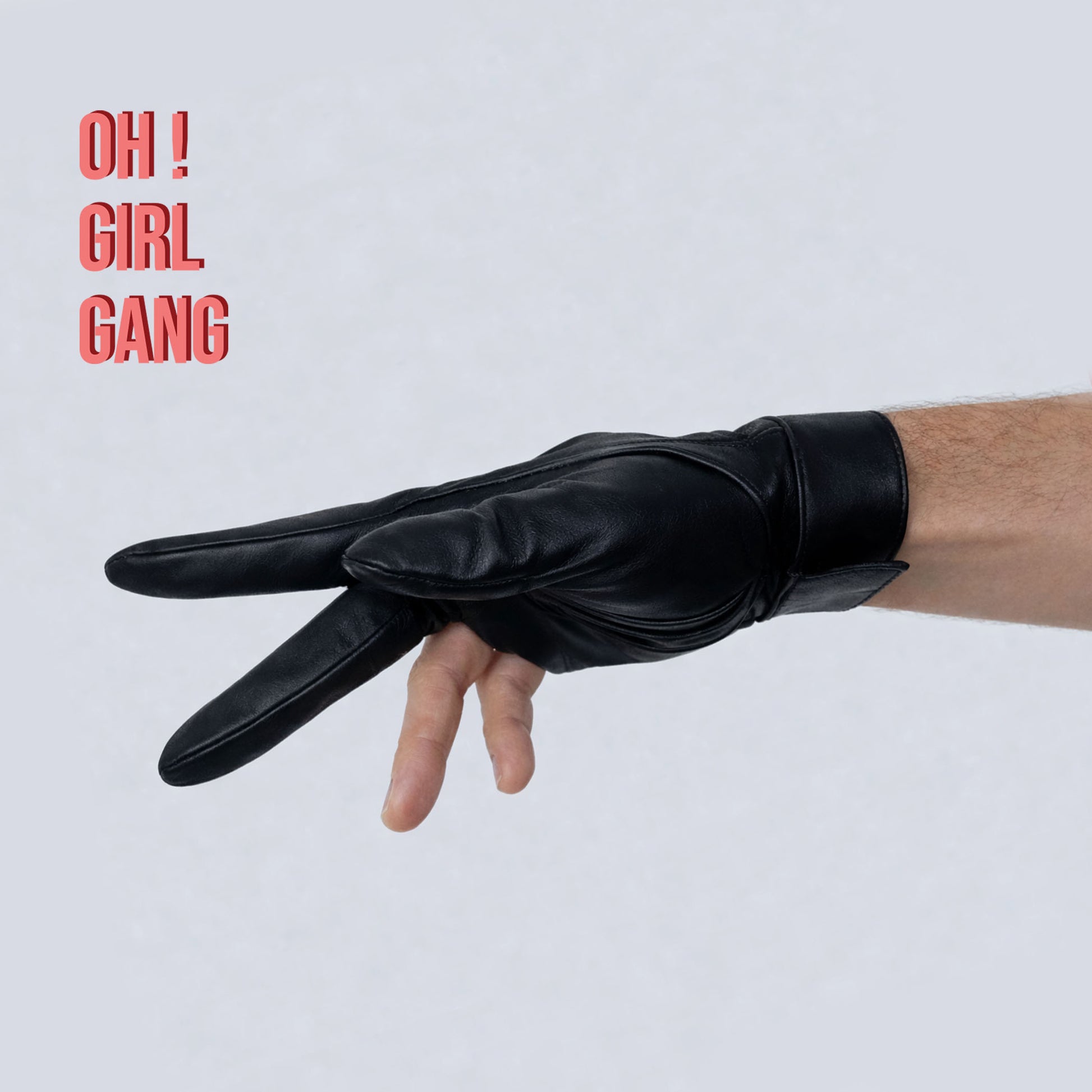 Black Genuine Leather 3-Finger Design – Short Billiard & Snooker Glove Style for Stage / Performance (Female / Male Size)