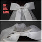 Girls Communion Veil with Bow | Blush Kids | White Tulle with White Satin Ribbon bow | Black Tulle with Black Satin Ribbon for Child Veil |