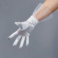 Satin Short Gloves with Tulle Ruffles