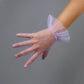 Lavender, Pink, Burgundy, Red, White Tulle Short Gloves with Ruffles