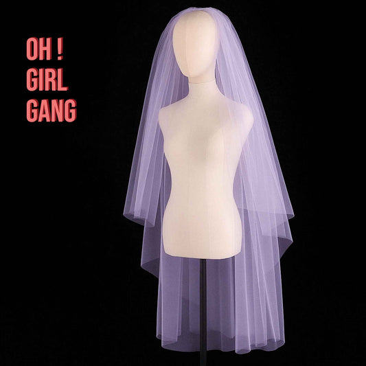 Lilac Fingertips Bridal Veil - Light Pink, Magenta Pink & More