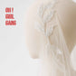 Boho Bridal Veil with Beaded Leaf Appliqué Juliet Cap Veil