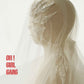 Boho Bridal Veil with Beaded Leaf Appliqué Juliet Cap Veil