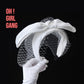 Bridal Birdcage Veil with White Bow – Vintage 1940s Short Hair Headband - Oh Girl Gang bridal