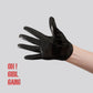 Black Ultrashort Patent Leather Half Palm Gloves