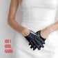 Black Ultrashort Patent Leather Half Palm Gloves