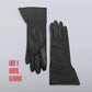 Half Finger Folded Genuine Leather Short Gloves