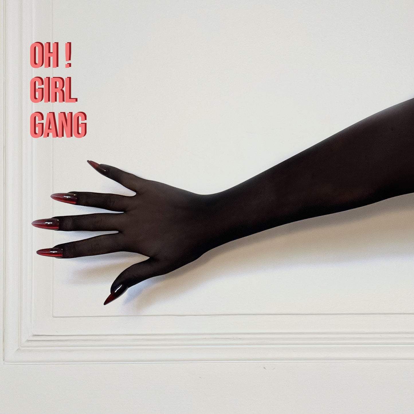 Black Mesh Gloves with Pearl Shiny Nails – 52 cm Long Rave Costume Gloves | Drag Queen Party Accessories | Stretchy Unisex Gloves