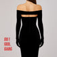 Black Velvet Shrug with Gloves