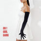 Brown Opera velvet gloves ( 70cm )