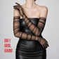Black Tulle gloves 90cm long