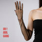 Black Tulle Sheer Opera Gloves (70cm long)