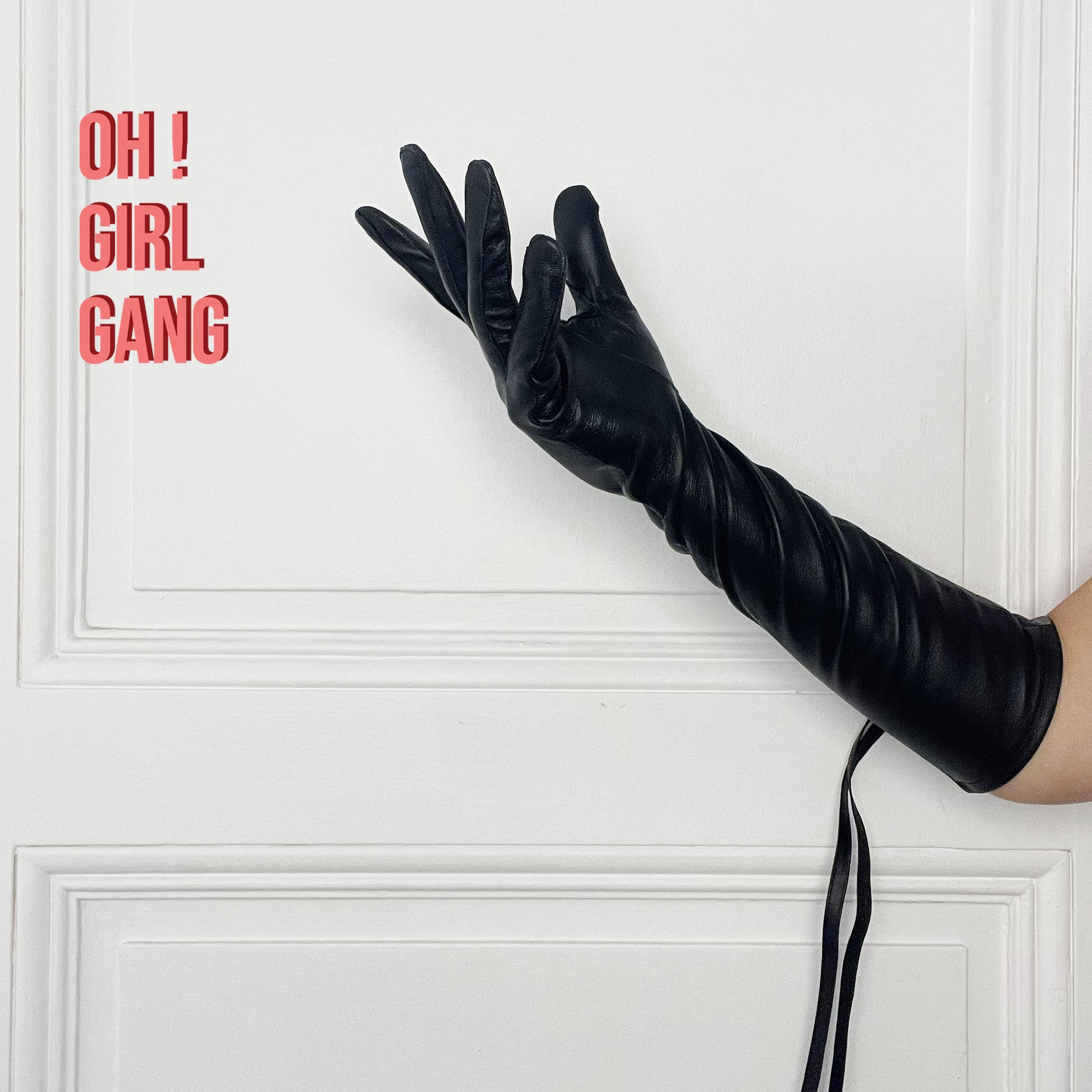 Genuine Leather Opera Gloves with Zipper