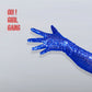 Electric Blue shinny Sequin Opera Gloves (70cm)