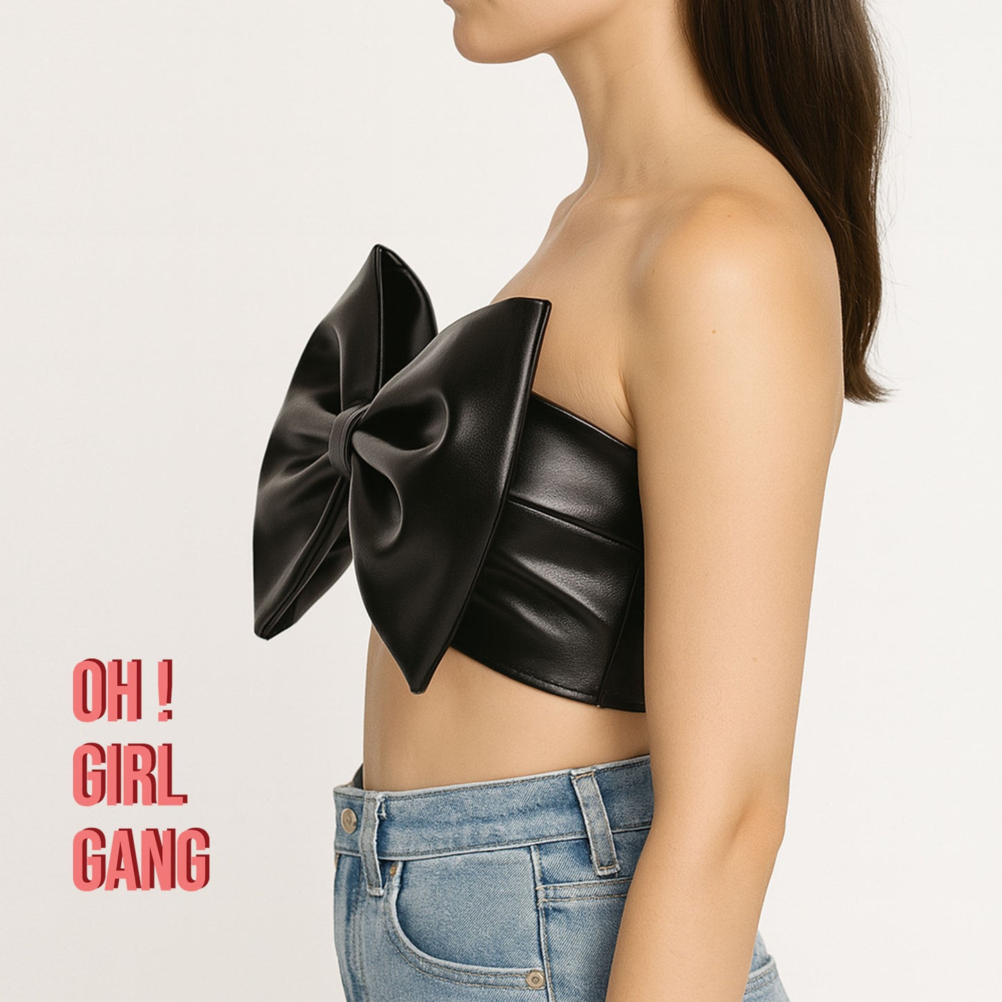 Big Bow Crop Tube Top