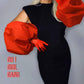 Red Satin Bubble Puff Gloves, Bridal Puff Satin Gloves in White, Black, Evening gown, Festival Party Statement Gloves, Drag Stage gloves
