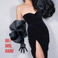 Black Organza Bubble Puff Gloves, Bridal Puff Satin Gloves in White, Evening gown, Festival Party Statement Gloves, Dramatic Stage gloves