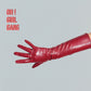 Burgundy Matte Faux Leather Opera Gloves